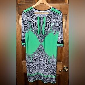 Studio One Black and White Paisley Dress